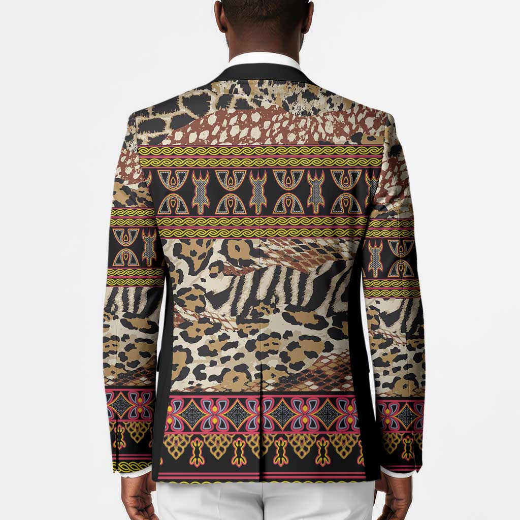 Cameroon Toghu Blazer Wild Animal Skins Seamless Pattern