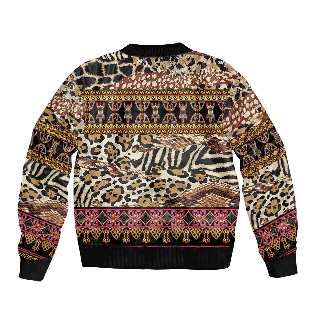 Cameroon Toghu Bomber Jacket Wild Animal Skins Seamless Pattern
