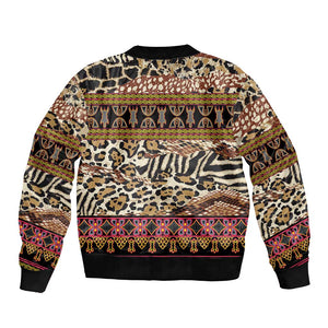 Cameroon Toghu Bomber Jacket Wild Animal Skins Seamless Pattern