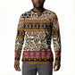 Cameroon Toghu Button Sweatshirt Wild Animal Skins Seamless Pattern