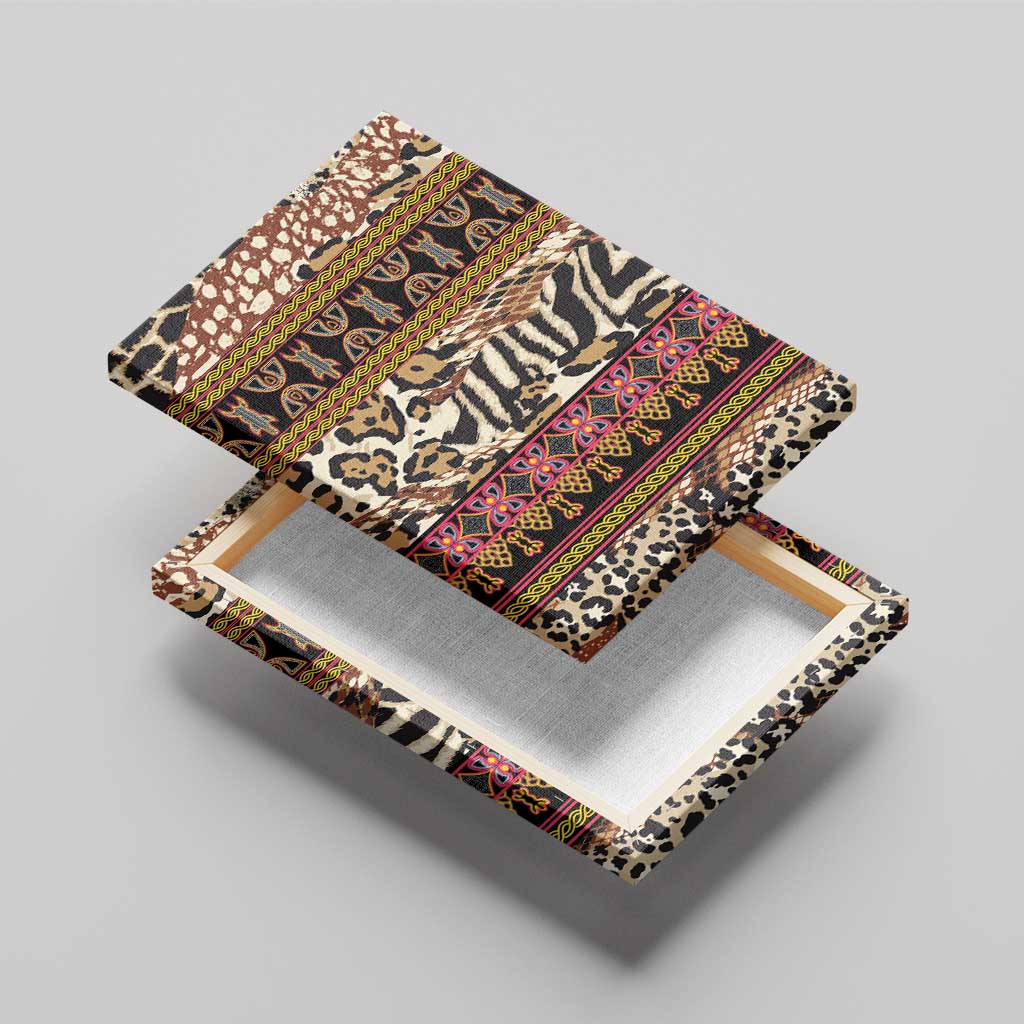 Cameroon Toghu Canvas Wall Art Wild Animal Skins Seamless Pattern
