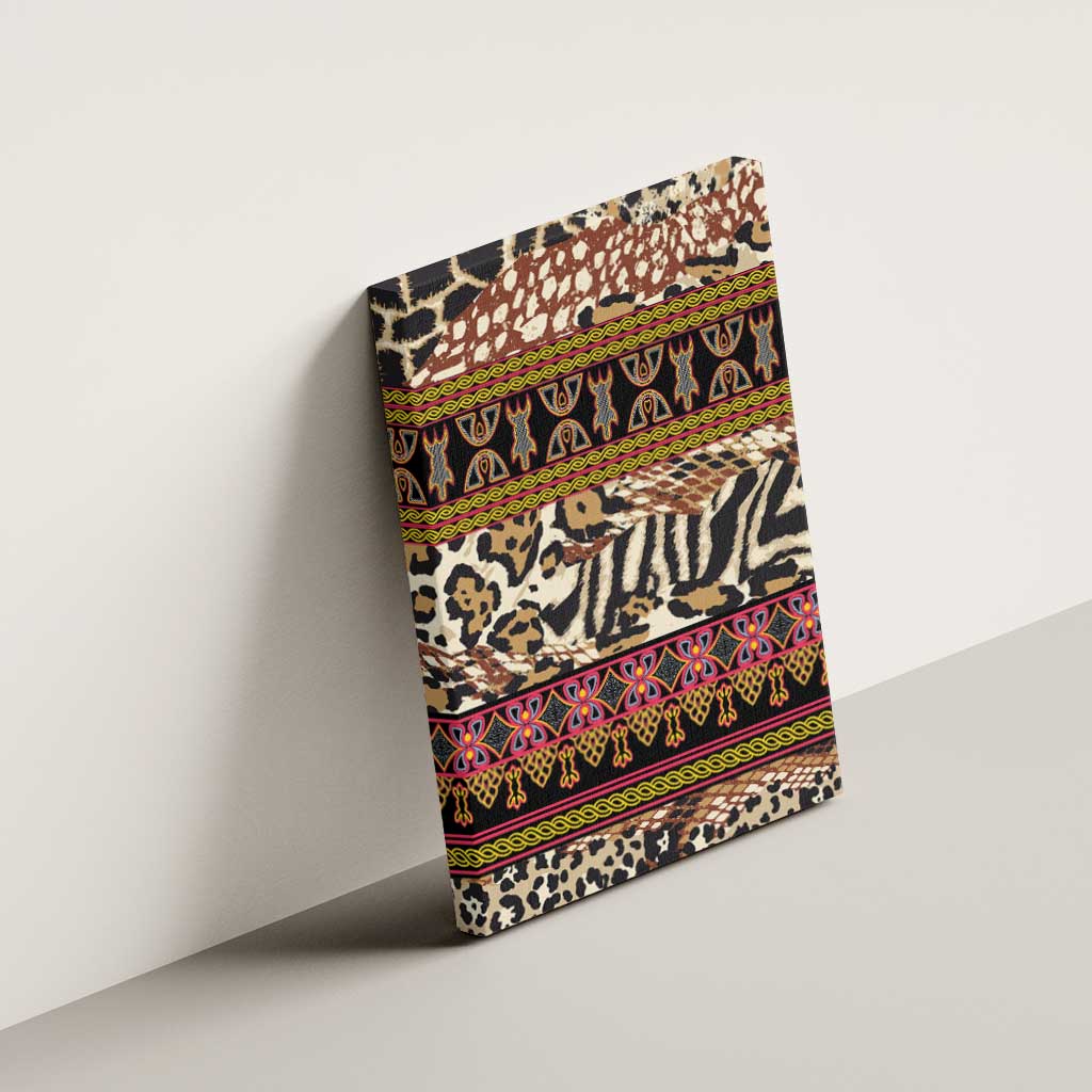 Cameroon Toghu Canvas Wall Art Wild Animal Skins Seamless Pattern