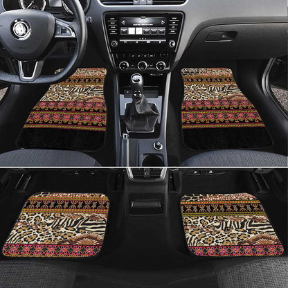 Cameroon Toghu Car Mats Wild Animal Skins Seamless Pattern