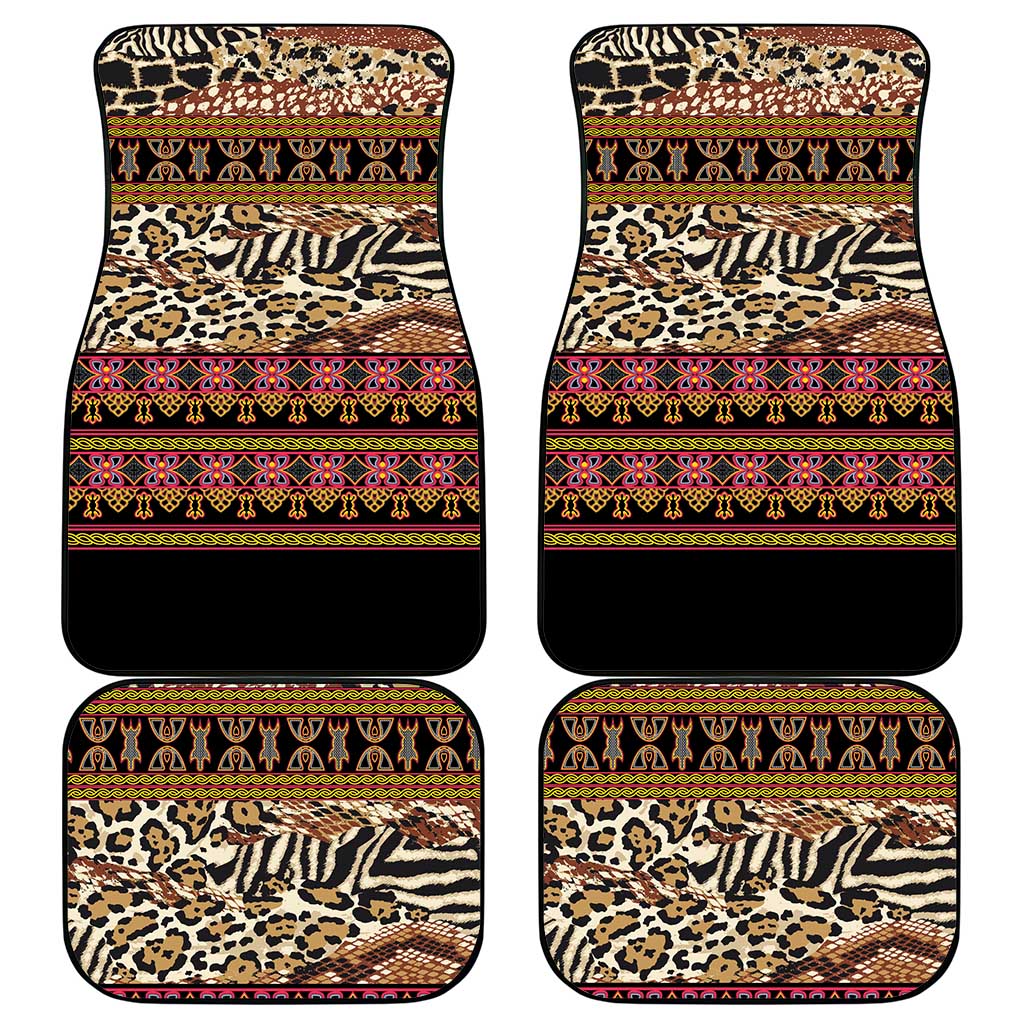 Cameroon Toghu Car Mats Wild Animal Skins Seamless Pattern