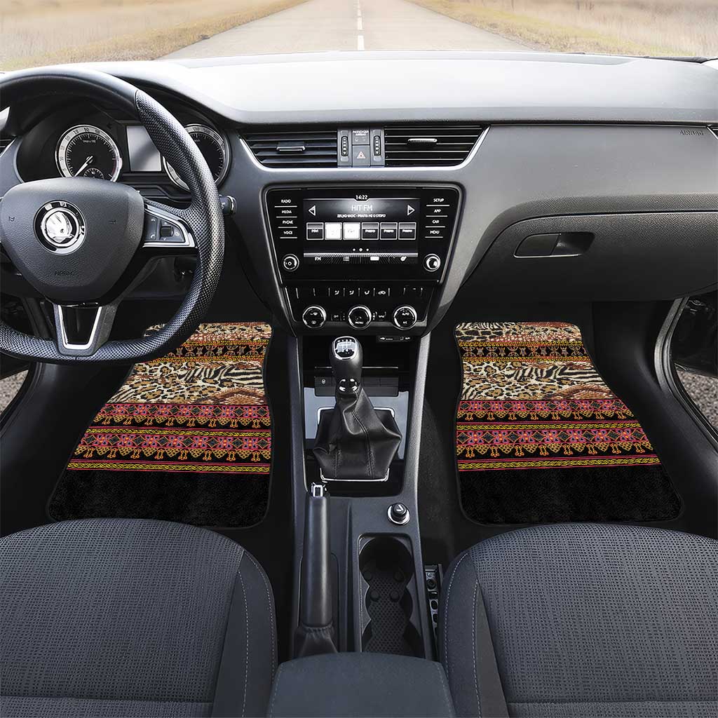 Cameroon Toghu Car Mats Wild Animal Skins Seamless Pattern