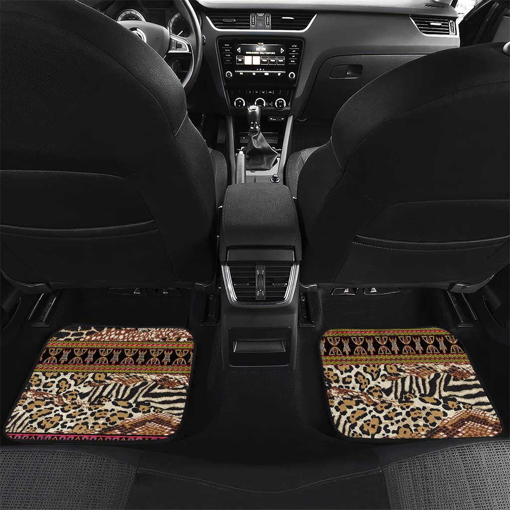 Cameroon Toghu Car Mats Wild Animal Skins Seamless Pattern