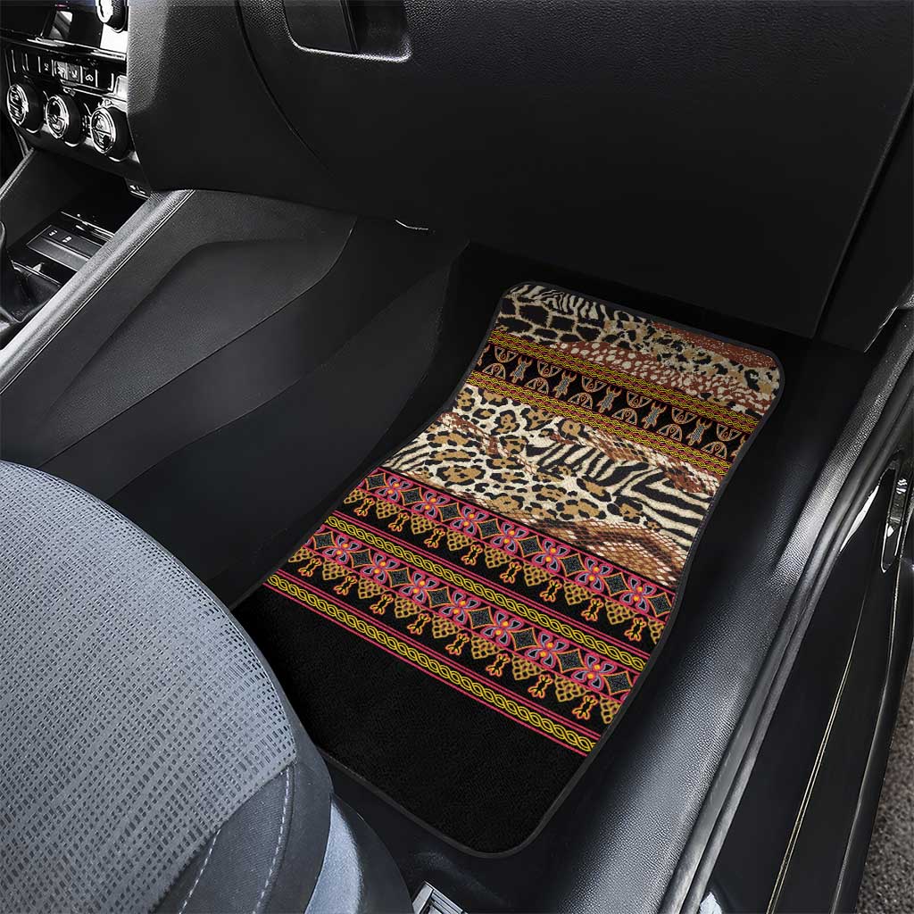 Cameroon Toghu Car Mats Wild Animal Skins Seamless Pattern