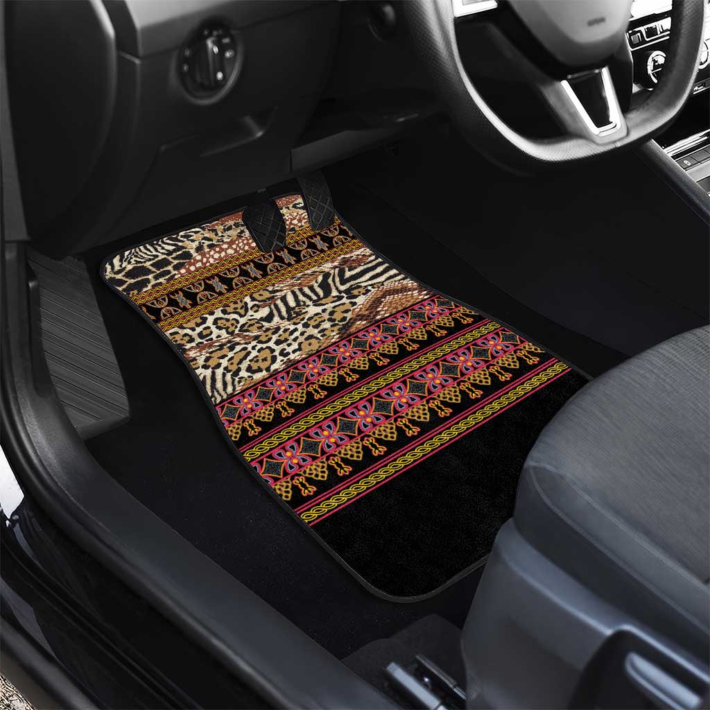 Cameroon Toghu Car Mats Wild Animal Skins Seamless Pattern