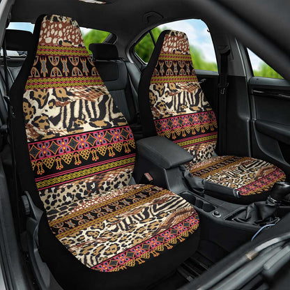 Cameroon Toghu Car Seat Cover Wild Animal Skins Seamless Pattern