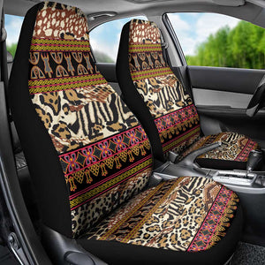 Cameroon Toghu Car Seat Cover Wild Animal Skins Seamless Pattern