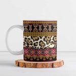 Cameroon Toghu Ceramic Mug Wild Animal Skins Seamless Pattern
