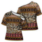 Cameroon Toghu Cross Shoulder Shirt Wild Animal Skins Seamless Pattern