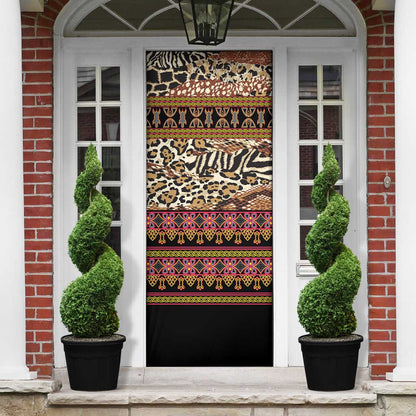 Cameroon Toghu Door Cover Wild Animal Skins Seamless Pattern