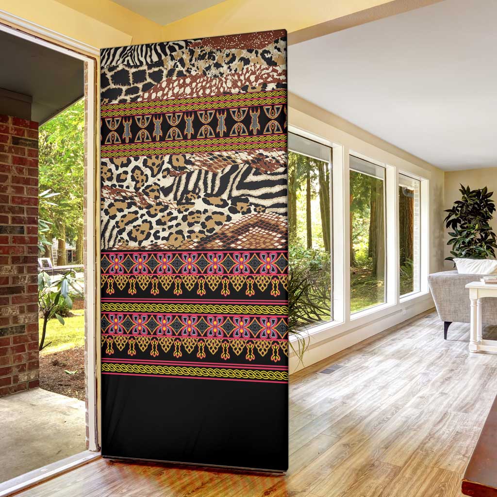 Cameroon Toghu Door Cover Wild Animal Skins Seamless Pattern
