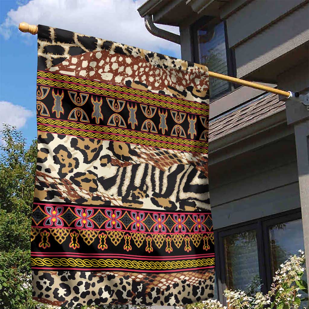 Cameroon Toghu Garden Flag Wild Animal Skins Seamless Pattern