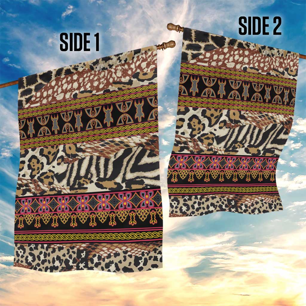 Cameroon Toghu Garden Flag Wild Animal Skins Seamless Pattern