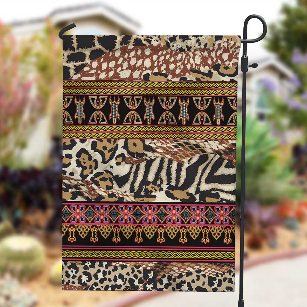 Cameroon Toghu Garden Flag Wild Animal Skins Seamless Pattern