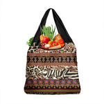 Cameroon Toghu Grocery Bag Wild Animal Skins Seamless Pattern
