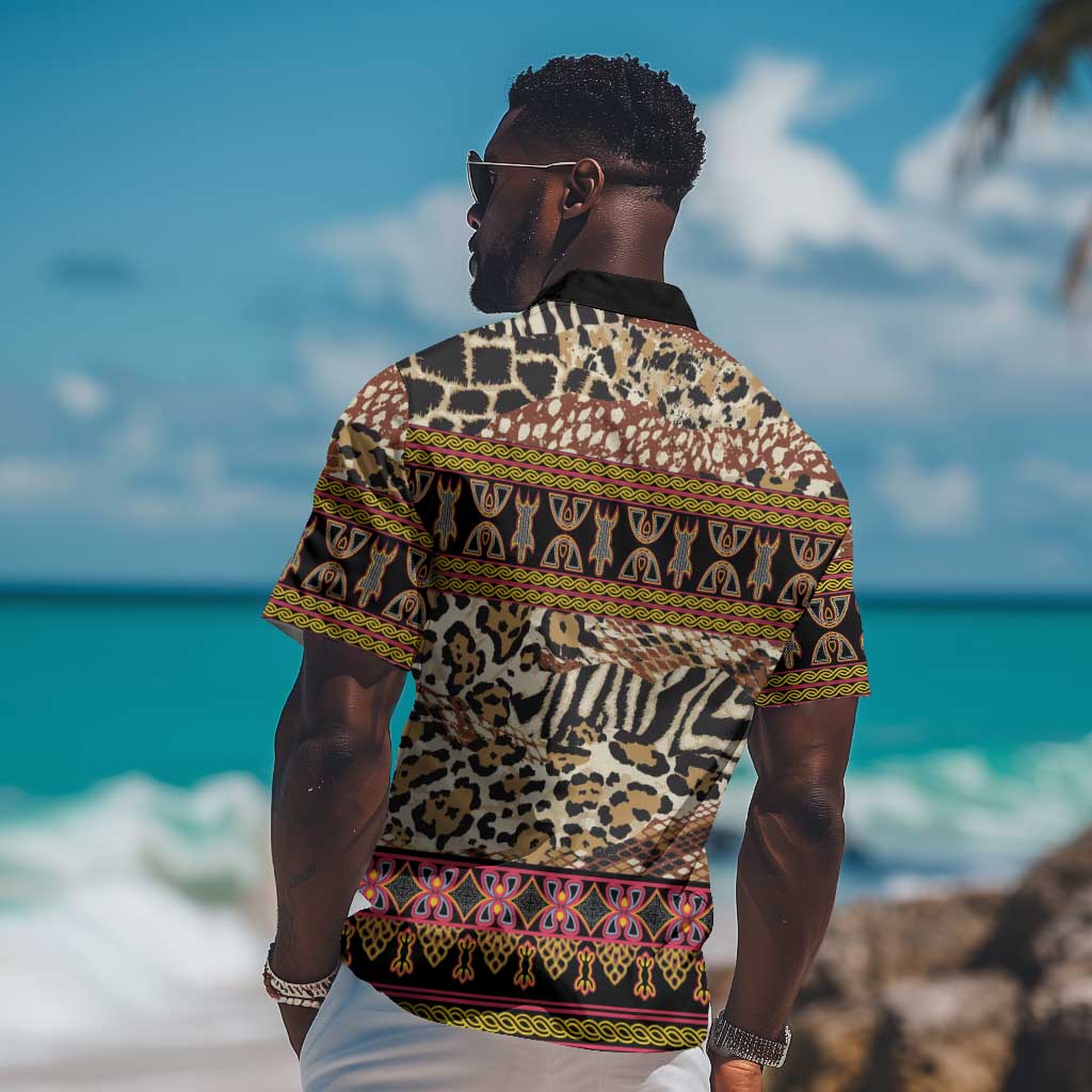 Cameroon Toghu Hawaiian Shirt Wild Animal Skins Seamless Pattern