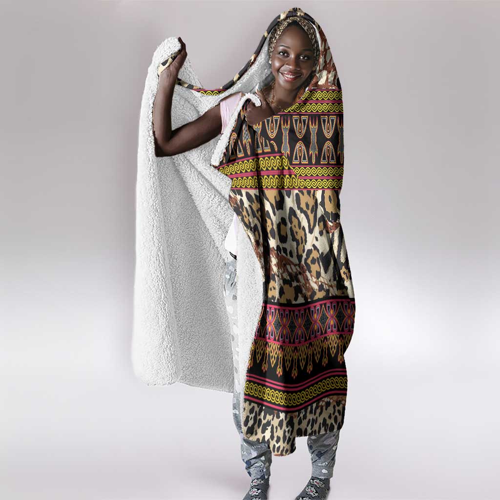 Cameroon Toghu Hooded Blanket Wild Animal Skins Seamless Pattern