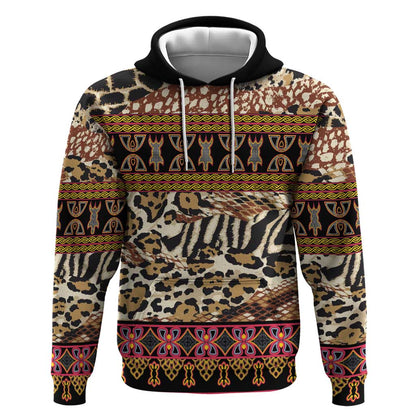 Cameroon Toghu Hoodie Wild Animal Skins Seamless Pattern