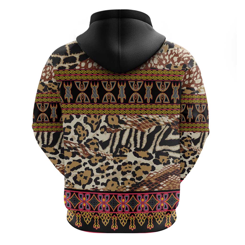 Cameroon Toghu Hoodie Wild Animal Skins Seamless Pattern