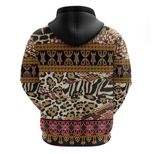 Cameroon Toghu Hoodie Wild Animal Skins Seamless Pattern