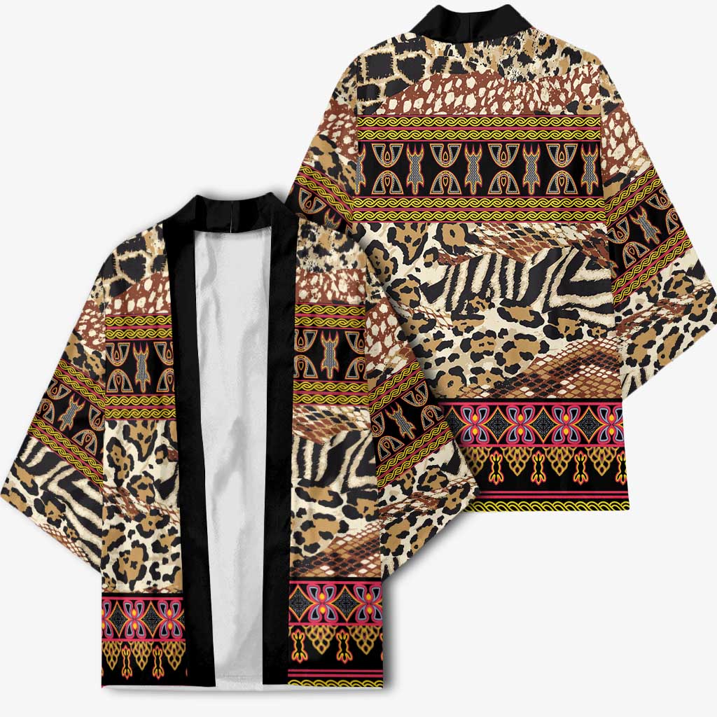 Cameroon Toghu Kimono Wild Animal Skins Seamless Pattern