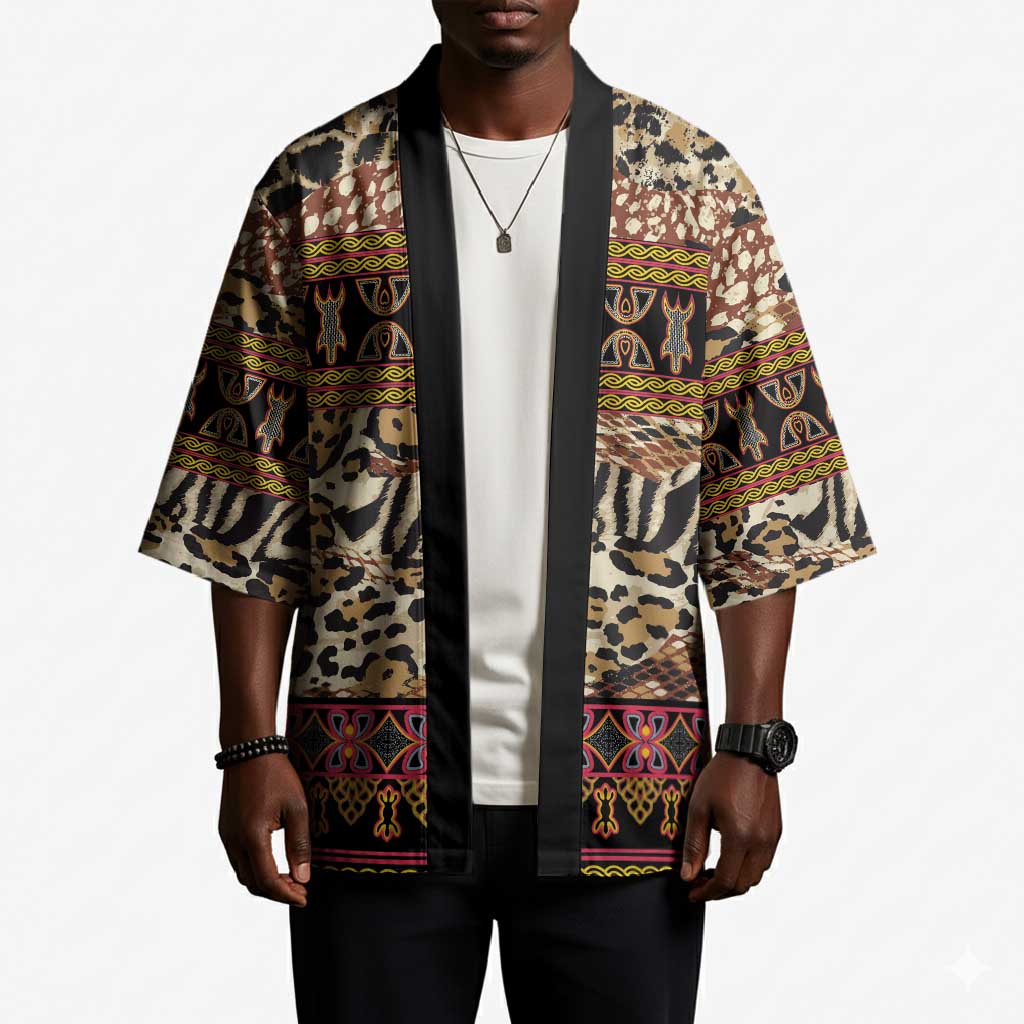 Cameroon Toghu Kimono Wild Animal Skins Seamless Pattern