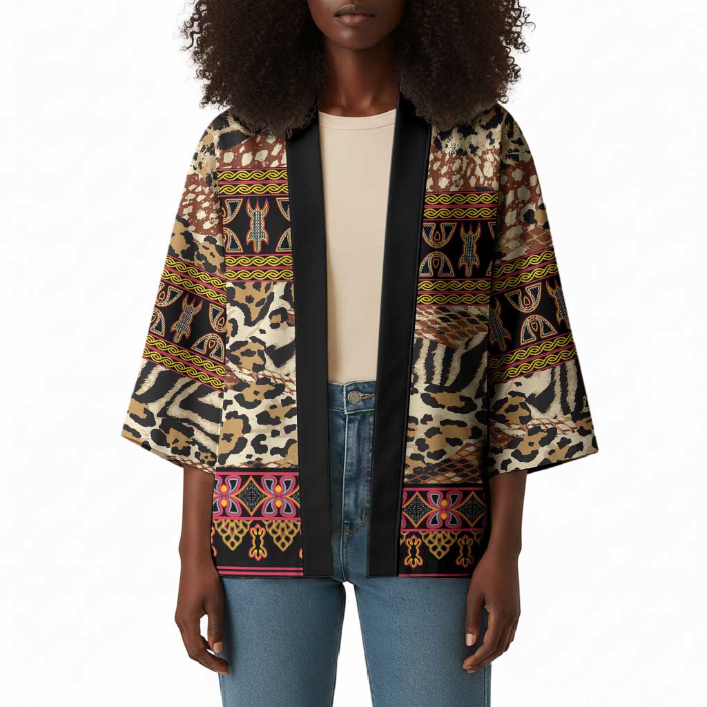 Cameroon Toghu Kimono Wild Animal Skins Seamless Pattern