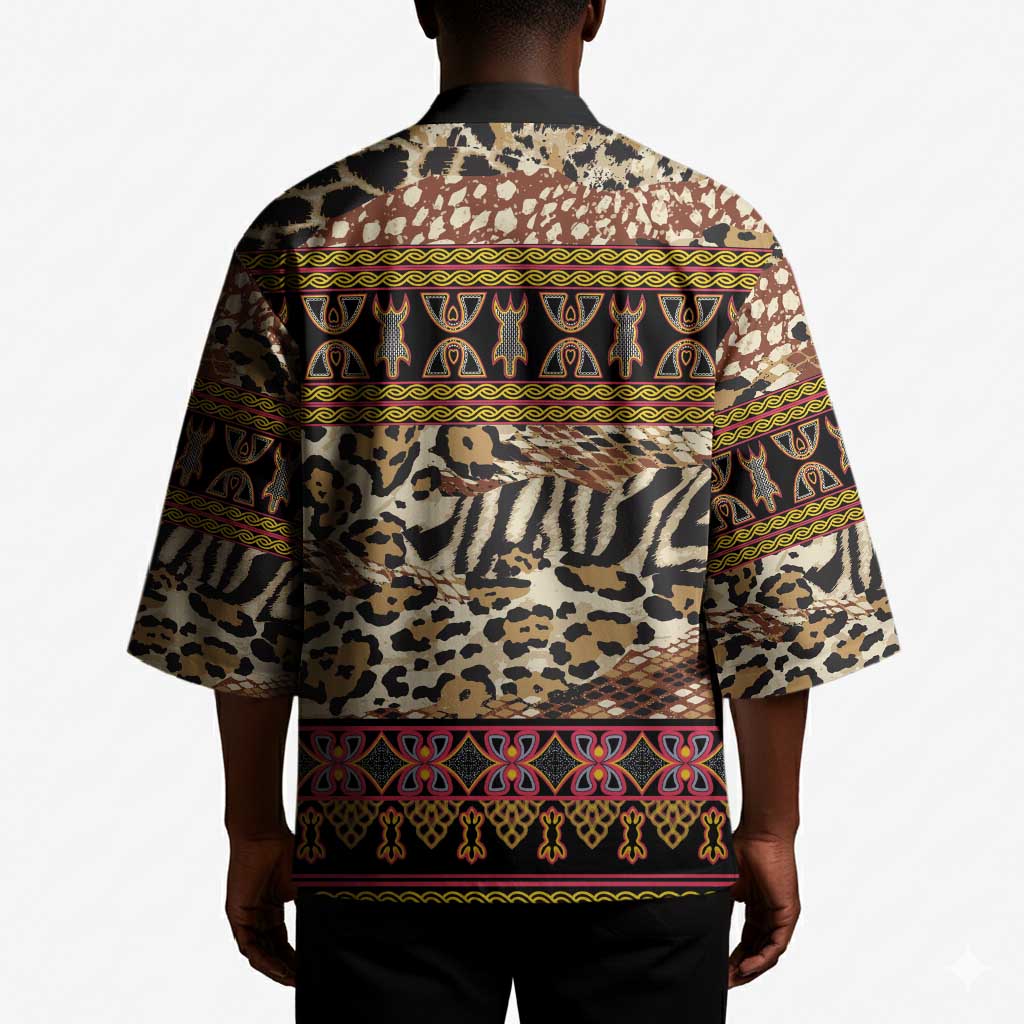 Cameroon Toghu Kimono Wild Animal Skins Seamless Pattern
