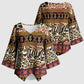 Cameroon Toghu Kimono Sleeve Blouse Wild Animal Skins Seamless Pattern
