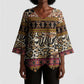 Cameroon Toghu Kimono Sleeve Blouse Wild Animal Skins Seamless Pattern