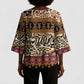 Cameroon Toghu Kimono Sleeve Blouse Wild Animal Skins Seamless Pattern