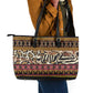Cameroon Toghu Leather Tote Bag Wild Animal Skins Seamless Pattern