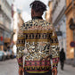Cameroon Toghu Long Sleeve Button Shirt Wild Animal Skins Seamless Pattern
