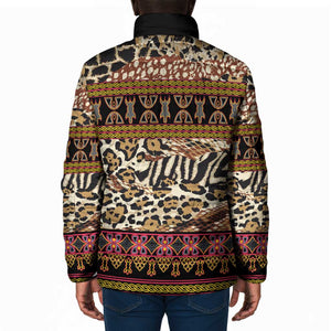 Cameroon Toghu Padded Jacket Wild Animal Skins Seamless Pattern