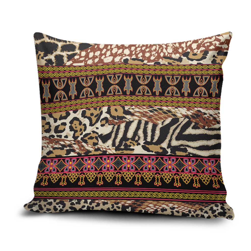 Cameroon Toghu Pillow Cover Wild Animal Skins Seamless Pattern