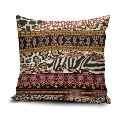 Cameroon Toghu Pillow Cover Wild Animal Skins Seamless Pattern