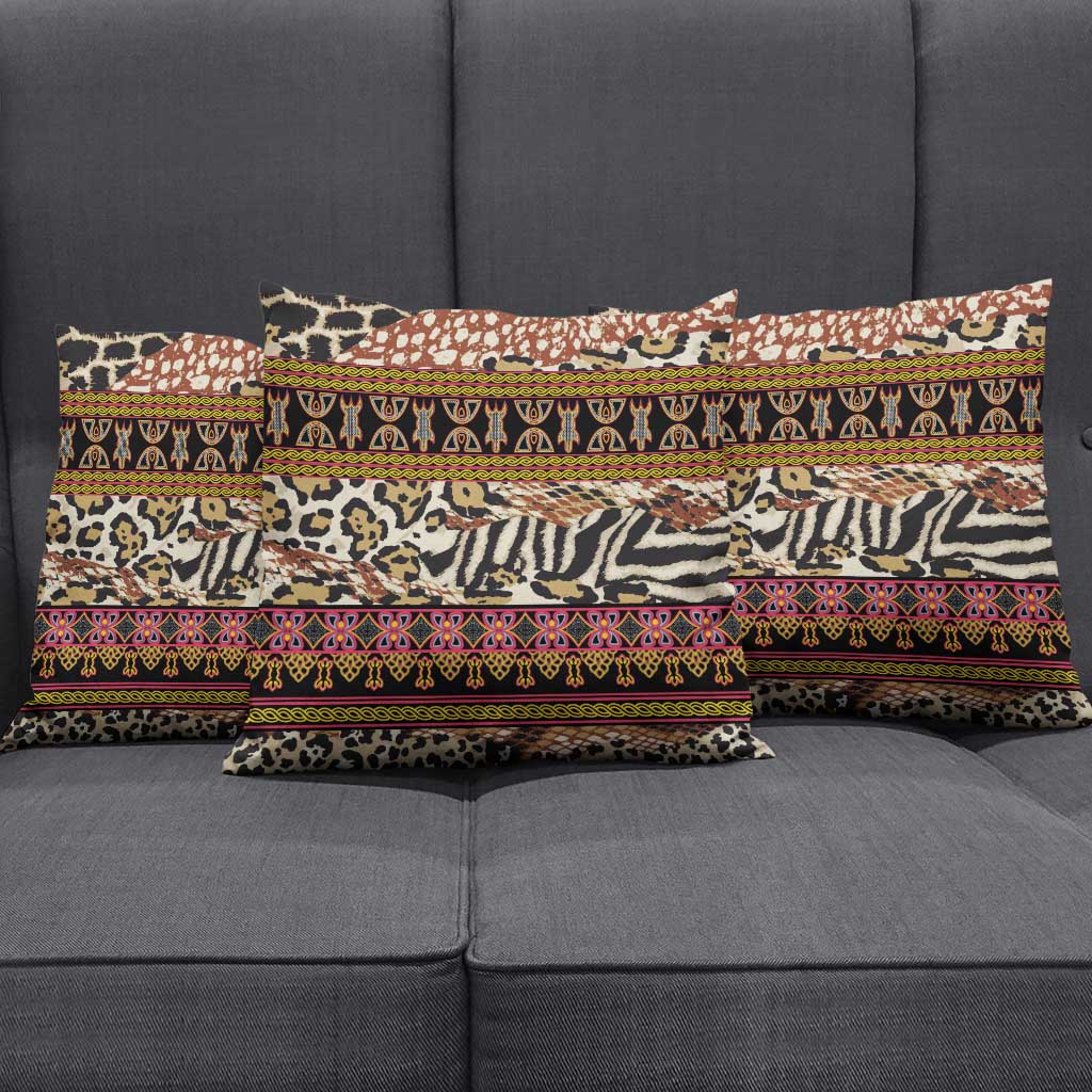 Cameroon Toghu Pillow Cover Wild Animal Skins Seamless Pattern