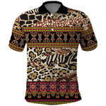 Cameroon Toghu Polo Shirt Wild Animal Skins Seamless Pattern