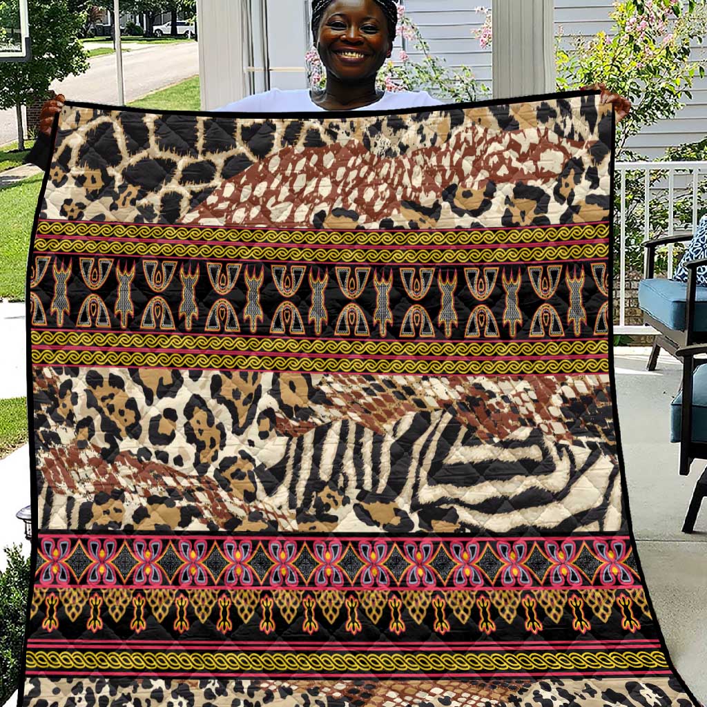 Cameroon Toghu Quilt Wild Animal Skins Seamless Pattern