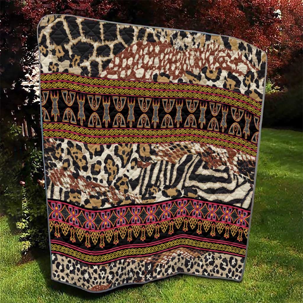 Cameroon Toghu Quilt Wild Animal Skins Seamless Pattern