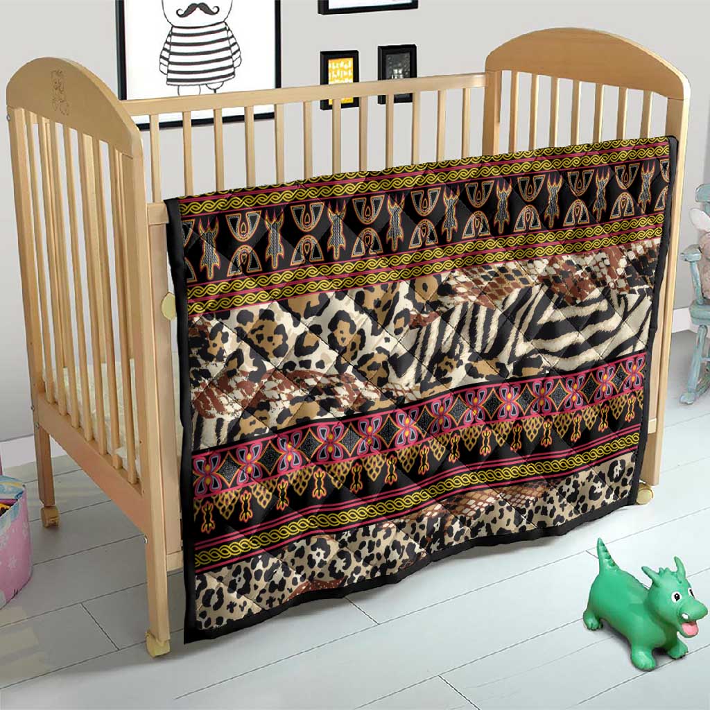 Cameroon Toghu Quilt Wild Animal Skins Seamless Pattern