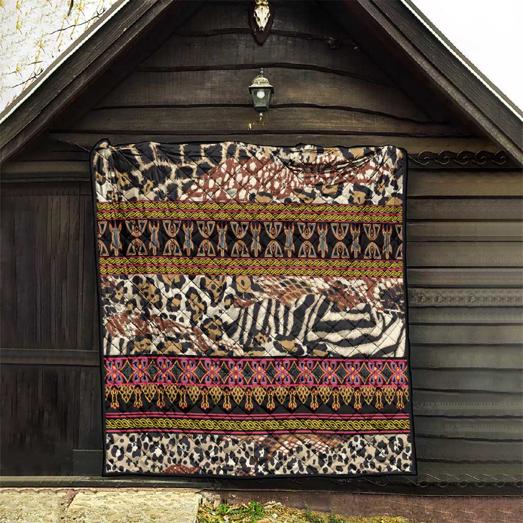 Cameroon Toghu Quilt Wild Animal Skins Seamless Pattern
