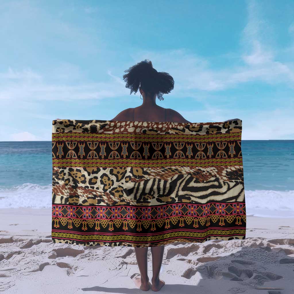 Cameroon Toghu Sarong Wild Animal Skins Seamless Pattern