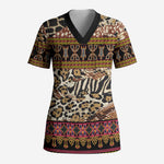 Cameroon Toghu Scrub Top Wild Animal Skins Seamless Pattern