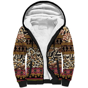 Cameroon Toghu Sherpa Hoodie Wild Animal Skins Seamless Pattern