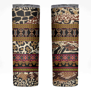 Cameroon Toghu Skinny Tumbler Wild Animal Skins Seamless Pattern