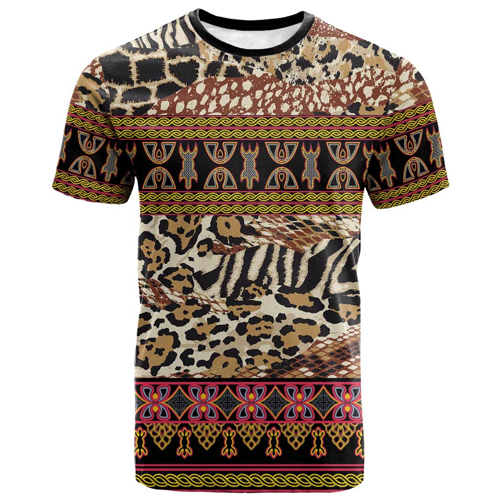 Cameroon Toghu T shirt Wild Animal Skins Seamless Pattern